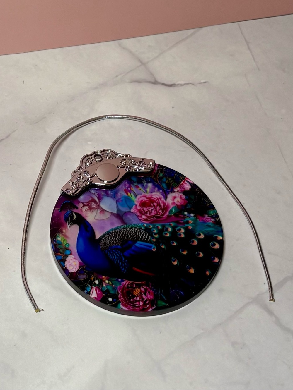 💙 Round Peacock Ornament